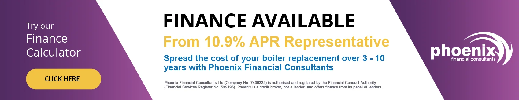 Nicholson Heating Services phoenix finance banner