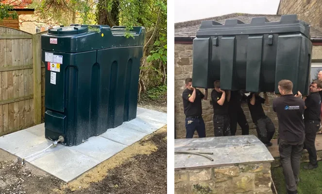 oil boiler and tank image